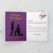 日付の保存（箴言18:22）紫/金ゴールド/白 カード (内部)