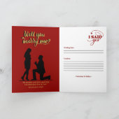 日付の保存（箴言18:22）赤/金ゴールド/白 カード (内部)