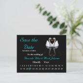 日付の保存、結婚の発表 案内ポストカード (スタンド正面)