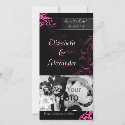 日付の保存 – 結婚式の招待 セーブザデート (正面)