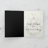 日付の保存 – 花嫁のガウン 招待状 (内部)