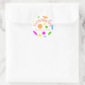 日付の保存:誕生日パーティーステッカー ラウンドシール (バッグ)