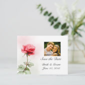 日付の保存 – 赤いローズフォトポストカード 案内ポストカード (スタンド正面)
