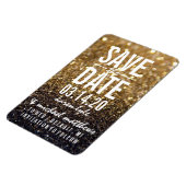 日付の保存 – 金ゴールドライトナイトファブ マグネット (左側)