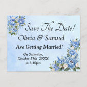 日付の保存 – 青い牡丹の青 案内ポストカード (正面)