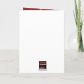 日付の保存(1 John 4:19 NKJV)赤/錆/金ゴールド カード (裏面)