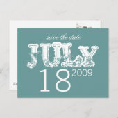 日付の保存 – 7月カスタマイズ-  案内ポストカード (正面/裏面)