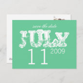 日付の保存 – 7月カスタマイズ-  案内ポストカード (正面/裏面)