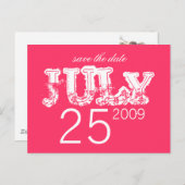 日付の保存 – 7月 案内ポストカード (正面/裏面)