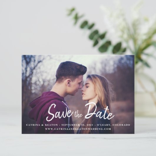 日付の保存 – DIY写真と背景色 セーブザデート (スタンド正面)