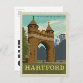 日付の保存 – Hartford, CT 案内ポストカード (正面/裏面)