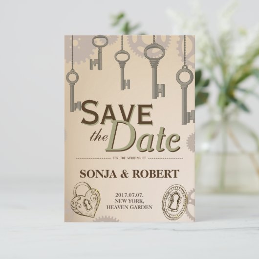 日付の保存 – Steampunkギアと鍵 セーブザデート (スタンド正面)