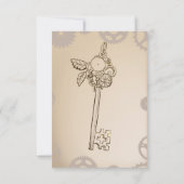 日付の保存 – Steampunkギアと鍵 セーブザデート (裏面)