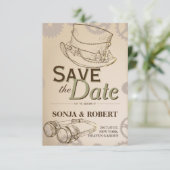 日付の保存 – Steampunk HatとGoogle セーブザデート (スタンド正面)