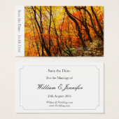 日付の保存Autumn / 秋の結婚式100カード (正面&裏面)