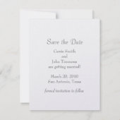 日付の保存Crystal SnowFlake Blue セーブザデート (裏面)