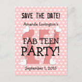 日付の保存FAB10代の誕生日V17C PINK 案内ポストカード (正面)