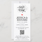 日付の保存PhotoBooth Qrコード白黒シック (裏面)