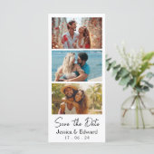 日付の保存PhotoBooth Qrコード白黒シック (スタンド正面)