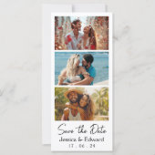 日付の保存PhotoBooth Qrコード白黒シック (正面)