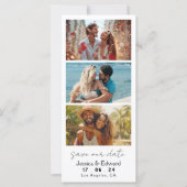 日付の保存PhotoBooth Qrコード白黒シック (正面)