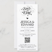 日付の保存PhotoBooth Qrコード白黒シック (裏面)