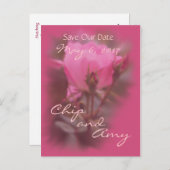 日付の保存Pkノックアウトバラ – 任意の大事な行事 案内ポストカード (正面/裏面)