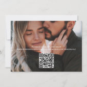 日付の保存QRコード2フォトモダンタイポグラフィ セーブザデート (裏面)