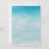 日付の保存Summer Blue海ビーチ結婚式 招待状 (裏面)