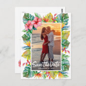 日付の保結婚存 |フォトトロピカルポストカード ポストカード (正面/裏面)