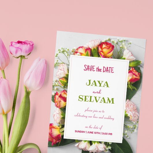 日付の保結婚存 招待状