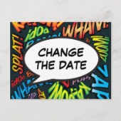 日付の入力モダンおもしろいの変更 ポストカード (正面)