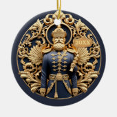 日付の兵士のクリスマス装飾品 セラミックオーナメント (正面)