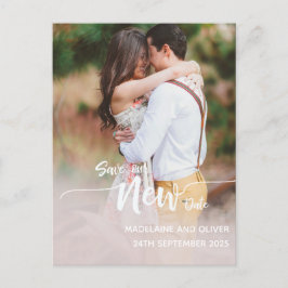 日付の写真の重結婚ね合わせはがきを変更する 案内ポストカード