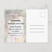 日付の写真の重結婚ね合わせはがきを変更する 案内ポストカード (裏面)