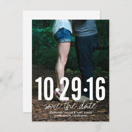 日付の写真はがきを保存する(大) 案内ポストカード (正面/裏面)