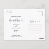 日付の写真を保存して結び目の結婚式 ポストカード (裏面)