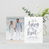日付の写真を保存して結び目の結婚式 招待状 (スタンド正面)