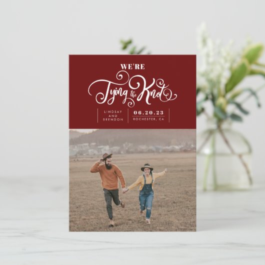 日付の写真を保存しモダンて、結び目を結ぶ セーブザデート (スタンド正面)