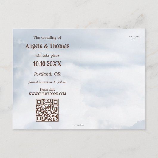 日付の写真を保存するQRコードドリームキャッチャー葉書 案内ポストカード (裏面)