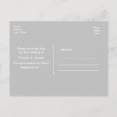 日付の写真を保存素朴す結婚るライトウッド 案内ポストカード (裏面)