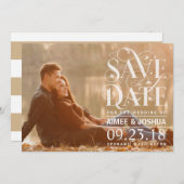 日付の写真を保存-フローラフロッシュタイポグラフィ セーブザデート (正面/裏面)