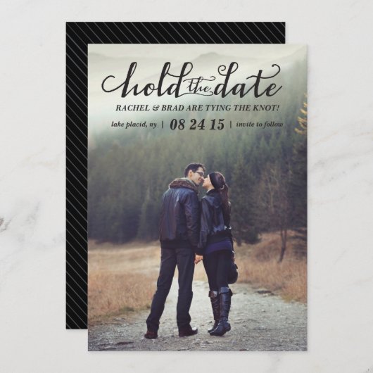 日付の写真を保持する日付カードを保存 セーブザデート (正面/裏面)