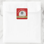 日付の写真を結婚保存する スクエアシール (バッグ)