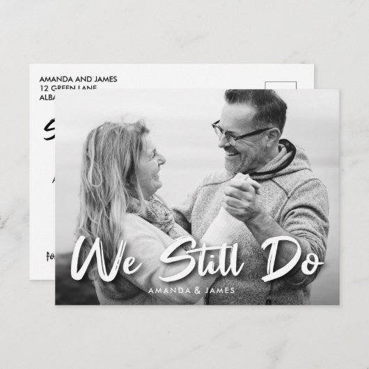 日付の写真を除き、まだ誓いの更新を行う 案内ポストカード (正面/裏面)