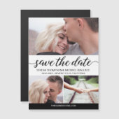 日付の写真カスタムの発結婚表を保存 マグネット招待状 (正面/裏面)