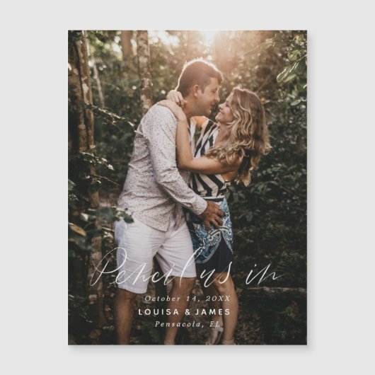 日付の写真カードを保存するための磁気鉛筆 (正面)