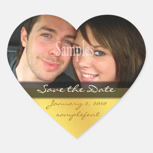 日付の写真シールを保存する ハートシール (正面)