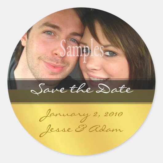 日付の写真シールを保存する ラウンドシール (正面)