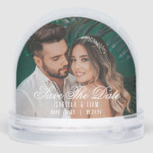 日付の写真モダン結婚の保存カスタム (裏面)